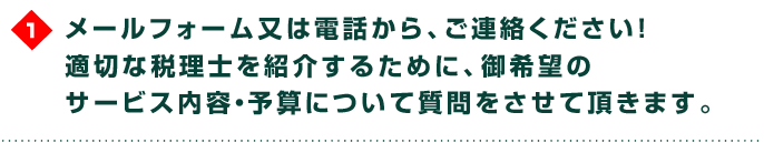 簡易フォームにご記入頂くだけ!