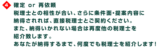 確定 or 再依頼 当サイトへの報告は不要です。また、ご納得いかれない場合は再依頼も可能!